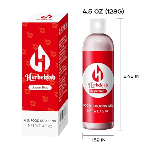 Image of Red Gel Food Coloring - 4.5 oz Professional Grade Concentrated Food Dye, Gel Based Coloring for Icing, Baking, Cake Decorating & Cookies