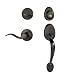 Dynasty Hardware COL-HER-100-12PR Colorado Front Door Handleset, Aged Oil Rubbed Bronze, With Heritage Lever, Right Hand