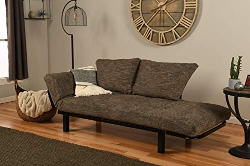 Best Futon Lounger Sit Lounge Sleep Smaller Size Furniture is Perfect for College Dorm Bedroom Studio Apartment Guest Room Covered Patio Porch Key Kitty Key Chain Included - Thumbnail 2
