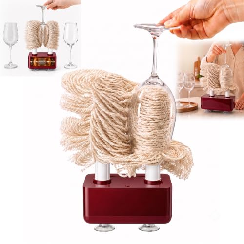 Compact Burgundy Glass Polisher