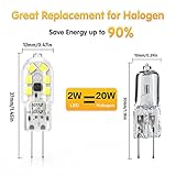 Cxyemt G4 LED Bulbs Cool White 6000K, 2W Replacement 20W Halogen Bulb, AC/DC 12V, 180LM, Non Flicker, Energy Saving G4 Bi-Pin Base LED Capsule Bulbs, Non-Dimmable, 6 Pack - Image 2