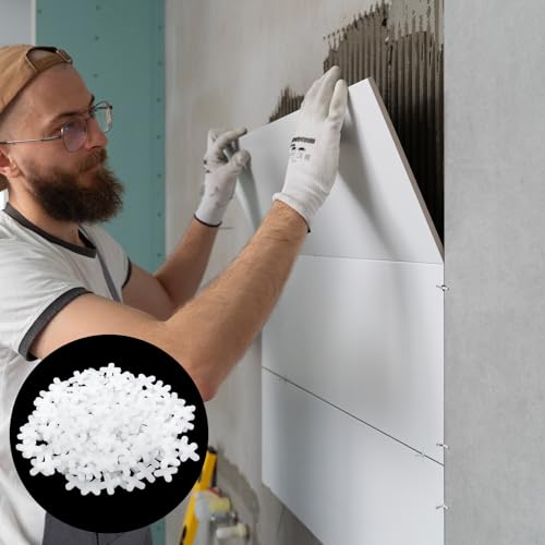 Image of 1 /4 Inch Tile Spacers, 500 Pcs Cross Tile Leveling Clips Floor Wall Plastic Tiles Shim for Various Types of Ceramic Tiles Installation Leveling