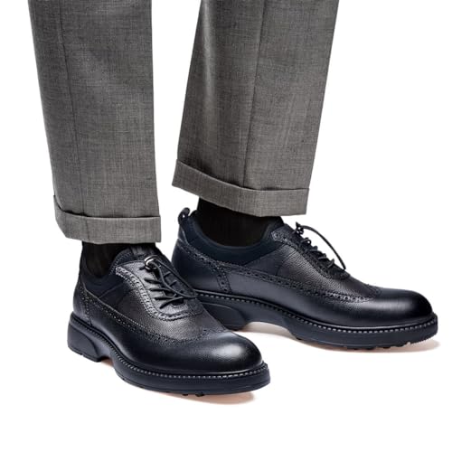 Men's Dress Shoes Casual Genuine Leather Wingtip Oxford Shoes Comfort Formal Business Wedding Derby Sneakers2