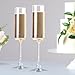 PARACITY Champagne Flutes, Champagne Glasses Set of 2, Elegant 6oz Glass Champagne Flutes, Gift for Birthday, Wedding, Christmas, Clear Sparkling Champagne Glasses for Women, Men