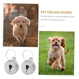 iplusmile 6 Stück Zubehör für Haustierglocken Welpe Glocke Hundekragen Charme kleine Hundeglocken Haustier kleine Glocken Haustierklingel selber machen Metall Silver
