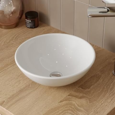 Affine Modern White Gloss Round Basin Cover