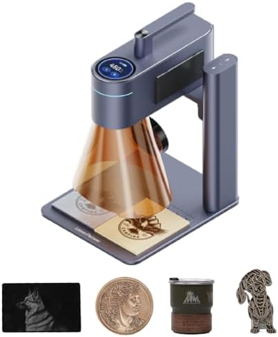 LaserPecker LP4 10W Dual-Laser Engraver – Portable High-Speed Fiber Laser Machine, 8K Resolution, for Metal, Acrylic & Glass, Badge, Nameplates & Logo Marking, Small Business Use