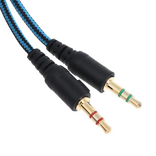 Cable divisor de audio y micrófono 3.5mm de nylon miniatura 3