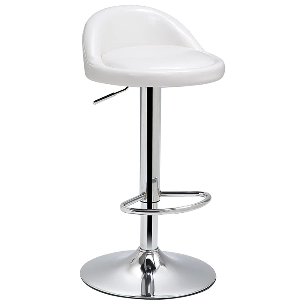 Tabouret de bar vert réglable avec assise en similicuir et repose-pieds chromé pour cuisine