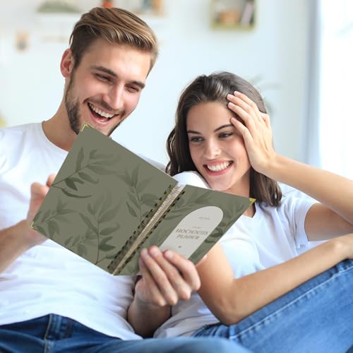 BIROYAL Hochzeitsplaner Deutsch für den großen Tag, 160 Seiten Wedding Planner mit Terminplan, Checklisten, Zeitplan und Tipps, Hochzeit Buch mit Kalender, Tolles Geschenk zur Verlobung - DIN A4