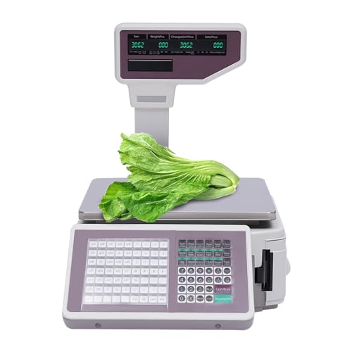 Báscula Digital Comercial con Impresora, 30kg/66lb