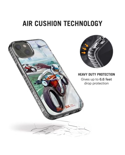 Image of DailyObjects Timeless Touch Stride 2.0 Magnetic Case Cover Compatible with iPhone 15 | Wireless Charging Slim Back Cover | 2 Layer Edge Protection & Shockproof