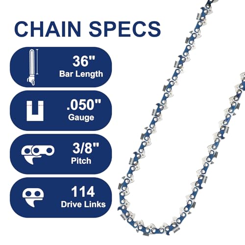Image of 36 Inch Chainsaw Chain 3 /8 inch .050 inch 114DL Fits Stihl ms500i ms660 ms661 ms461