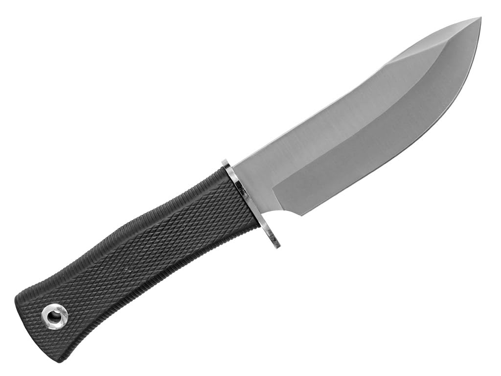LO TRINCO YO Muela Cuchillo ABORIGEN-13 G hoja de acero Inoxidable 420 Nitro 42 de 13 cm y empuñadura de goma para Caza, Pesca, Supervivencia y Bushcraft