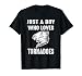 Funny Tornado Storms Just a Boy Kid Hurricane Weather Chaser T-Shirt