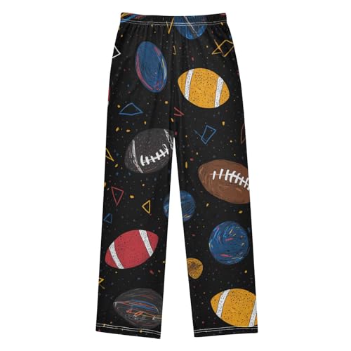 ZZXXB Galaxy Football Boys Long Pants Soft Trousers Elastic Waist Kids Lounge Bottoms with Pockets S-XL2