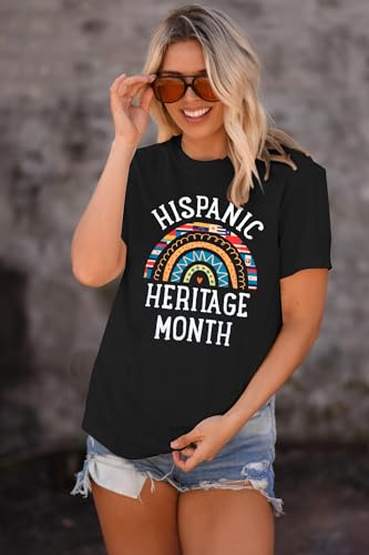 Hispanic Heritage Month Shirts Women Hispanic Tshirt Latino Countries Flags Shirt Funny Graphic Short Sleeve Tee Gifts2