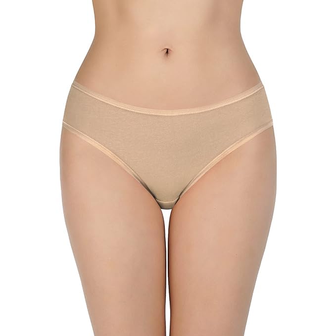Image of LOURYN KOULYN Solid Low Rise Cotton Bikini Panty Pack(Pack of 3)