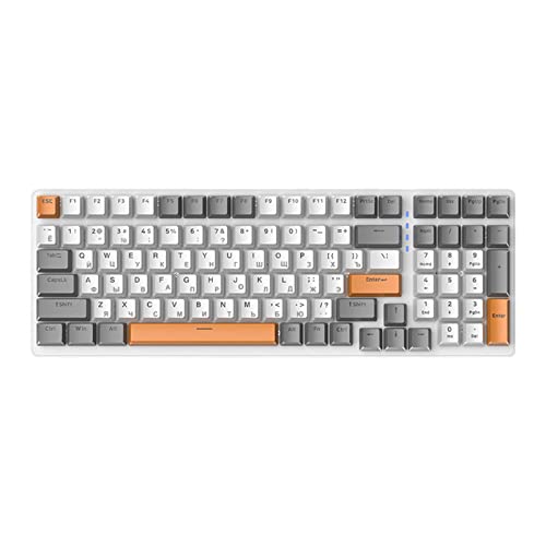 Clavier mécanique russe Qianly clavier rétroéclairé USB-C de style rétro pour PC