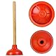 Universal Pömpel, Ø 130 mm Durchmesser Saugglocke für Spüle, Waschbecken, Toilette, Urinal, Dusche, Badewanne, Über - und Unterdruck Abflussreiniger mit 36 cm Holzstiel, Verstopfungslöser Bad Küche