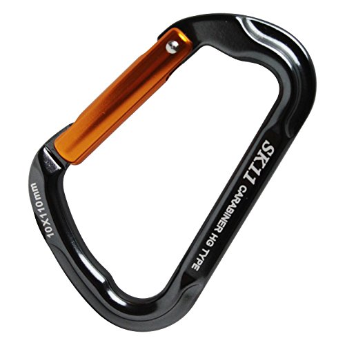 SK11 アルミカラビナ HG ブラック 10×110mm SAC-HG