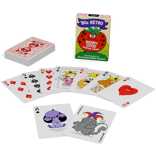 Baraja de cartas retro estilo años 80, tamaño póker miniatura 2
