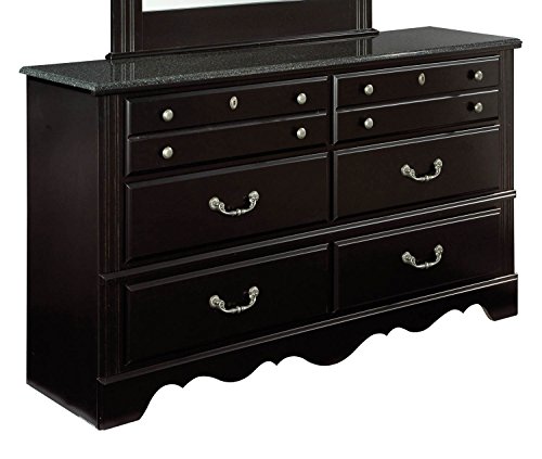 Madera Six Drawer Dresser with Marble Top