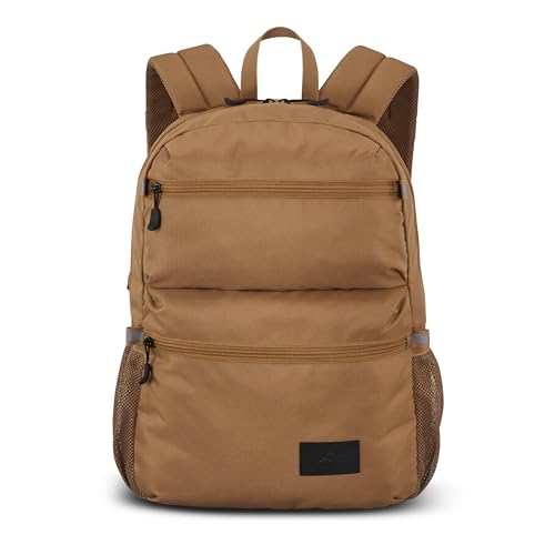 Image of High Sierra Everclass Backpack - Travel or Work Laptop Bookbag with 360 Reflectivity, Dual Water Bottle Pockets & Fits Laptops Up To 15.6 inch, One Size, EARTH TONE