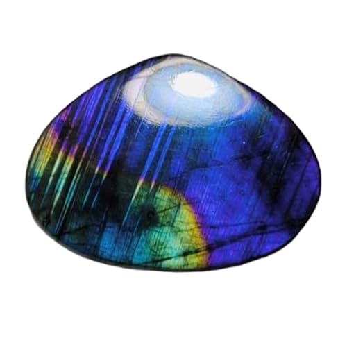 Cabochon cœur en labradorite violette naturelle de qualité pure