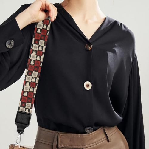 Image of Adjustable Purse Strap for Women, Crossbody Wide Handbag Strap Replacement, Sturdy Bag Strap with Silver Hardware