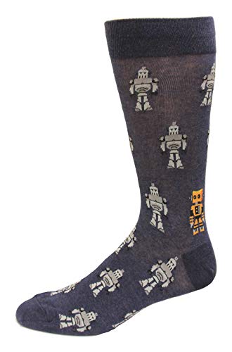 HOTSOX Mens Robots Socks 1 Pair, Shoe Size: 10-13