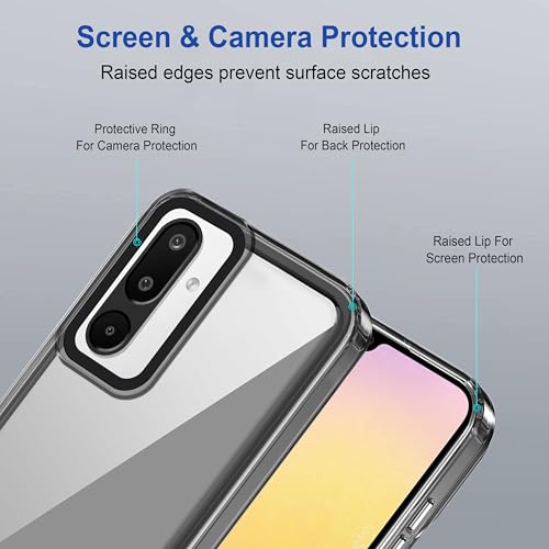 Image of amazon basics Back Case Cover for Samsung Galaxy M16 5G | Compatible for Samsung Galaxy M16 5G Back Case Cover | Case Cover with Camera Protection | (TPU + PC | Translucent Black)