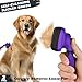 Augwind 3PCS Self Cleaning Slicker Brush & Pet Grooming Rake & Bath Brush for Dogs,Cats and Horses | Double-Sided Dematting Comb & Skin Friendly Deshedding Grooming Tool | Pet Supplies (Purple Black)