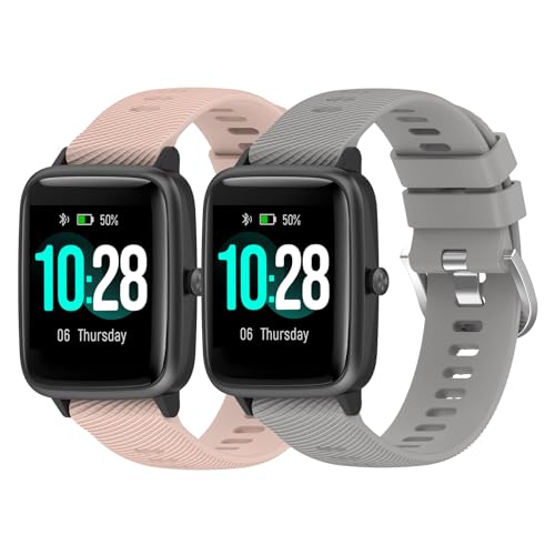 Garmcool 2 Pack 18mm Watch Strap Compatible for Garmin Venu 2S/Venu 3S/Vivoactive 4S/Forerunner 255S/Vivomove 3S