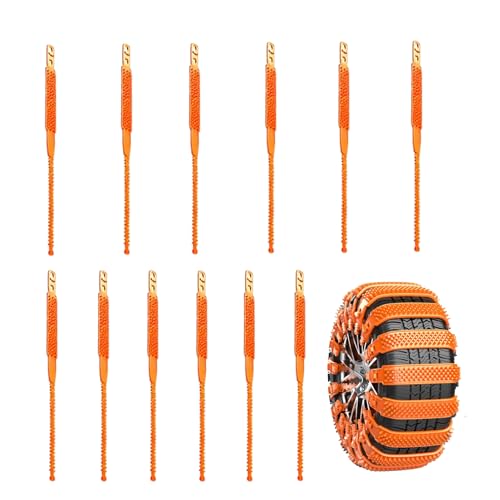 Correas Para Neumáticos De Nieve | 12 Piezas Elásticas Ajustables Antideslizante | Cadenas Y Correas De Fijación Para Neumáticos De Coche | Para Condiciones De Invierno Vehículos Camión Sedán SUV