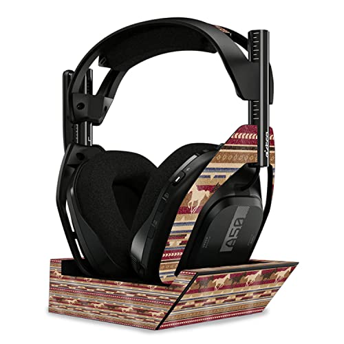 Image of MightySkins Glossy Glitter Skin Compatible with Astro A50 Wireless Headphones + Base Station (Gen 4) - Western Horses | Protective, Durable High-Gloss Glitter Finish | Easy to Apply | Made in The USA