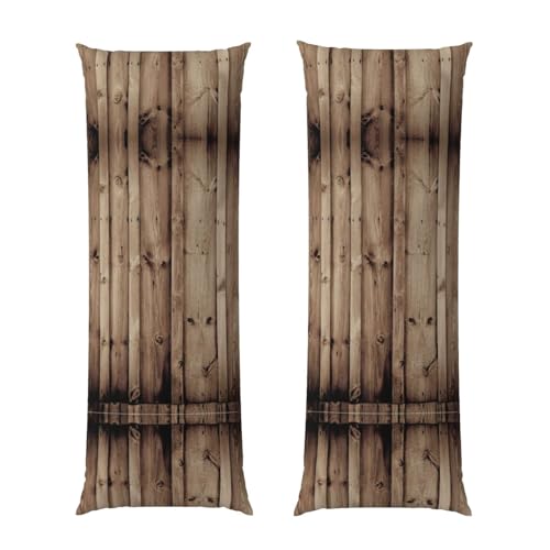 Funda de almohada corporal con cremallera con estampado de grano de madera, funda de almohada corporal, cremallera oculta lateral larga, 50 x 137 cm