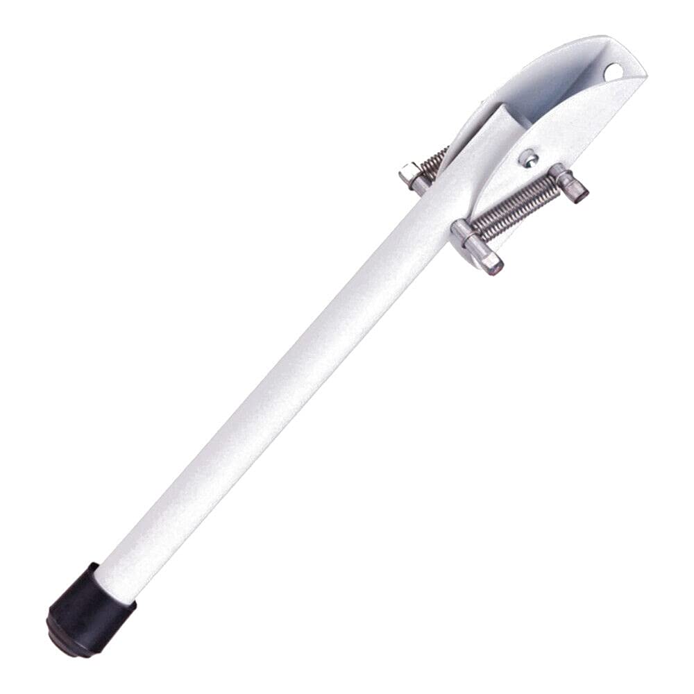 Soladirect White 20 Cm / 8 In Kick Down Door Stop - Keep The Door Stay Open For Garage Gate Home Office Metal Door Stopper With Rubber Bumper