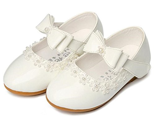 PPXID Enfant Filles Bowknot Douce Princesse Mignonne Chaussures de Sport -Blanc 25
