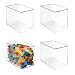 mDesign Stackable Closet Plastic Storage Bin Box with Lid - Container for Organizing Child's/Kids Toys, Action Figures, Crayons, Markers, Building Blocks, Puzzles, Crafts - 9" High, 4 Pack - Clear