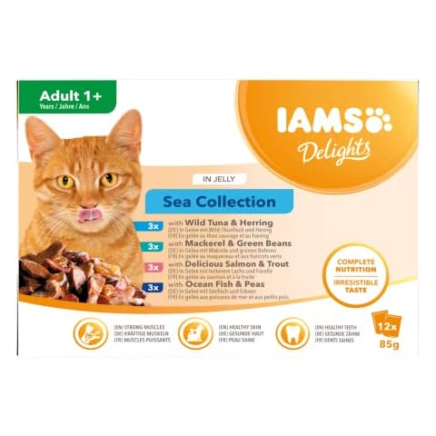 IAMS Delights Sea Collection Comida Húmeda en Gelatina para Gatos Adultos Cover