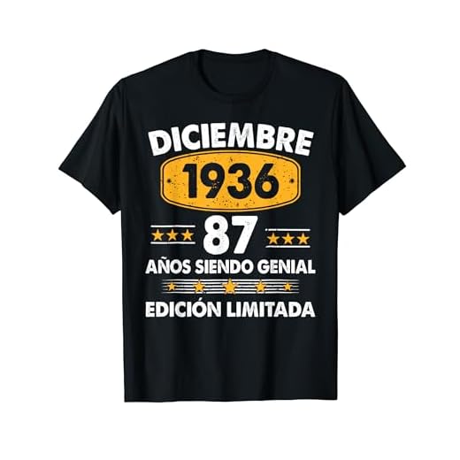 87 Años Cumpleaños Regalo Diciembre 1936 Diciembre 87 Años Camiseta