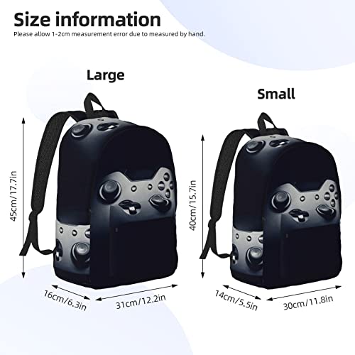 Sac à dos ordinateur portable imprimé manette de jeu grand format M - 4