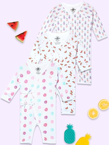 Image of The Mom Store Baby Romper Jabla Style Combo For Boys And Girls | Cotton | Soft Infant Bodysuit | Trendy Stylish Sleepwear For Newborn Baby | Printed | Unisex Comfortable Everyday Baby Wear