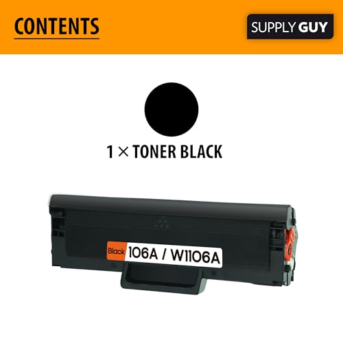 Supply Guy 106A W1106A Toner Nero Compatibile Con Hp Laser 107A 107W 135A 135W 135WG 137FWG Mfp 135A Mfp 135W Mfp 135WG Mfp 137FWG Cartucce Multipack Stampante Laser 107 135 ( 1 Cartucce Toner ) - 2