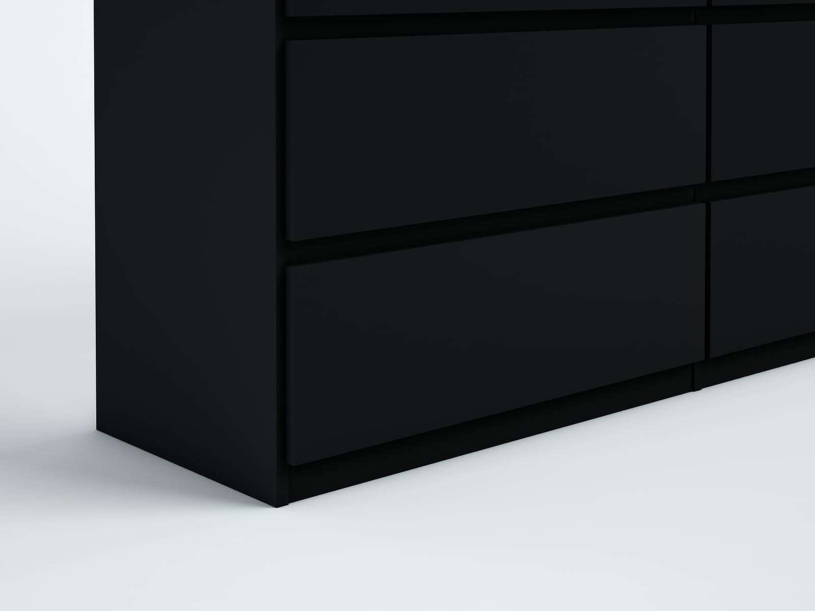 meble masztalerz Cassettiera 100 cm, 8 Cassetti, Nero