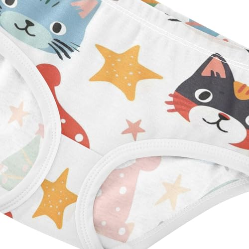 Girls' Cotton Panties Organic Underpants for Toddler Girls Christmas Santa4