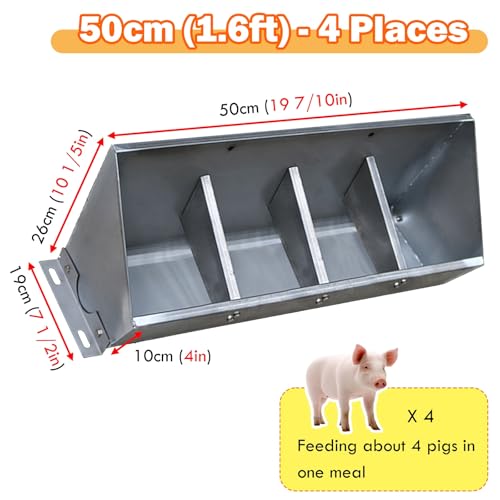 Comedero y bebedero de acero inoxidable para animales, 2 en 1, para cabras, cerdos, caballos, ideal para pastos y uso en granjas