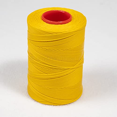 Hilo Ritza 25 Tiger 1.0 mm - Poliéster trenzado encerado para cuero - Fabricado en Alemania - Bobinas selladas de fábrica - 500 metros, Amarillo - JK56 miniatura 1