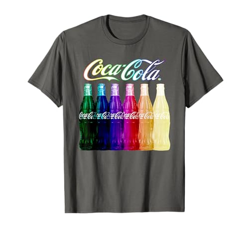 Coca Cola Rainbow Multi Bottiglie Maglietta